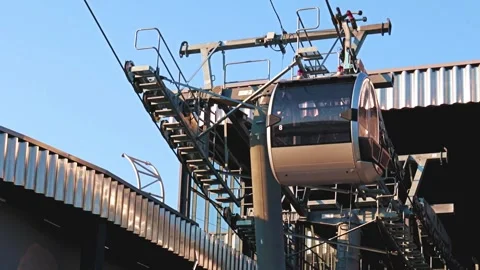 The cable car lift Stock Footage 266547700