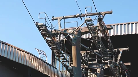The cable car lift Stock Footage 266547761