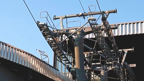 The cable car lift Stock Footage 266547766