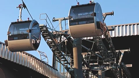The cable car lift Stock Footage 266547794