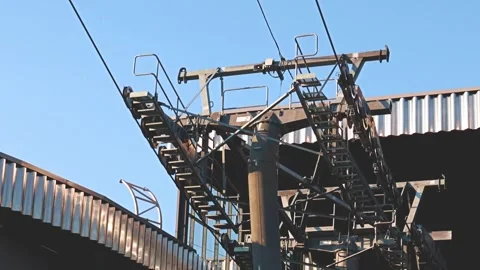 The cable car lift Stock Footage 266547827