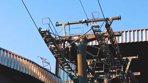 The cable car lift Stock Footage 266547927