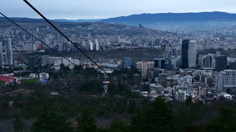 Cable car lifts up Stock Footage 260531251