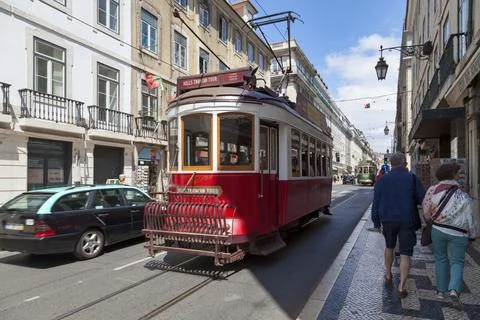 Cable car in Lisbon Stock Photos