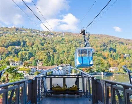 Cable Car to Mottarone Stock Photos