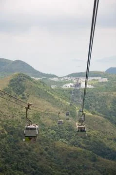 Cable car on the mountain Stock Photos