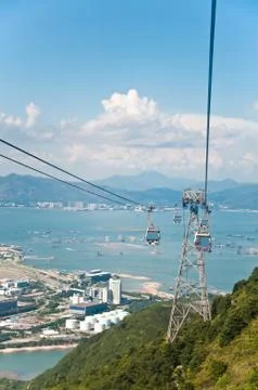 Cable car on the mountain Stock Photos