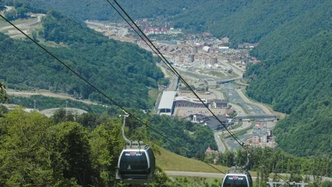 Cable car in the mountains Video stock 94722706