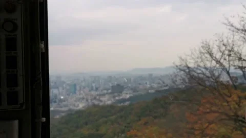 Cable Car to Namsan Tower Stock Footage 146455483