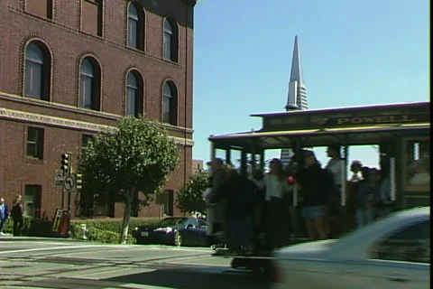 Cable Car Nob Hill Video stock 816688