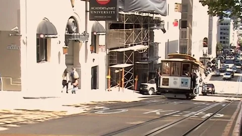 Cable Car Nr. 10  in San Francisco (USA)  Stock Footage 81576644