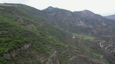 Cable car over the canyon 4 Stockbeeldmateriaal 330432360