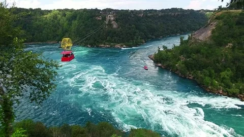 Cable car over water Stock Footage 141018716