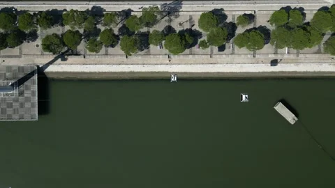 Cable car at Park of The Nations in Lisbon (Parque das Nações) Stock Footage 213702596