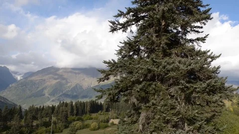Cable car ride among the Caucasus mountains Stock Footage 82385960