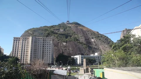 Cable car ride pao de acucar Stock Footage 37657393