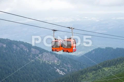 Cable Car in Rila Mountain - Bulgaria Stock Photos