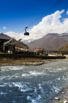 Cable Car River Stock Photos