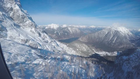 Cable Car Running Ski Paradise Winter Austria Europe POV Stock Footage 104114345
