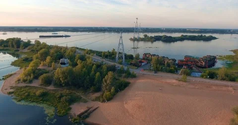 A cable car in Russia Stock Footage 74795495