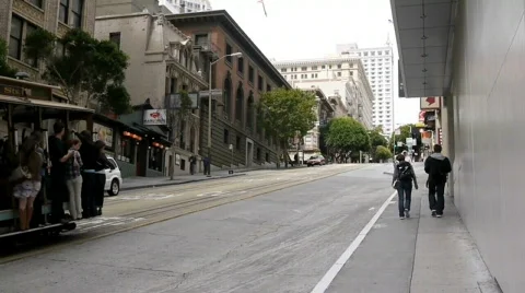 Cable car in San Francisco. Stock Footage 843702