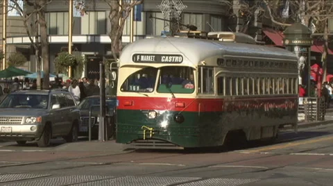 Cable car in San Francisco Stock Footage 998248