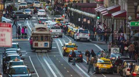 Cable Car in San Francisco Stock Footage 34622478