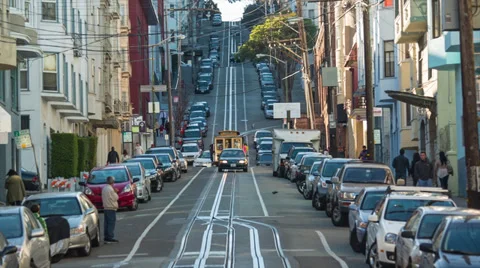 Cable Car in San Francisco Stock Footage 34625582
