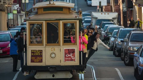 Cable Car in San Francisco Stock Footage 35007723