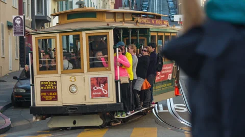 Cable Car in San Francisco Stock Footage 35007762