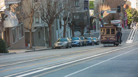 Cable Car in San Francisco Stock Footage 35008057