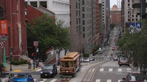 Cable Car at San Francisco Stock Footage 230258532
