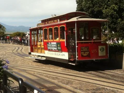 Cable car in SF Stock Photos