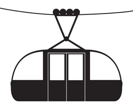 Cable Car Silhouette Stock-Illustration