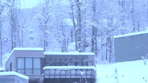 Cable car in a ski resort. Video stock 133988749
