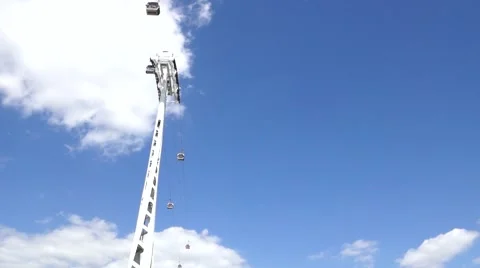 Cable car Sky London Stock Footage 50360513