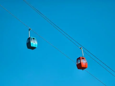 Cable car in the sky Stock Photos