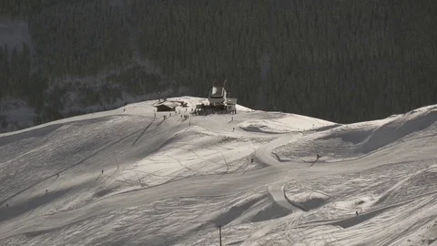 Cable car station on a slope Stock Footage 71763455