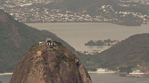 Cable Car Station on Sugar Loaf Mountain Stock Footage 64862949