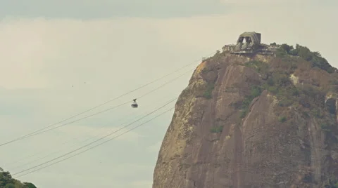 Cable Car Station on Sugar Loaf Mountain Stock Footage 64863171