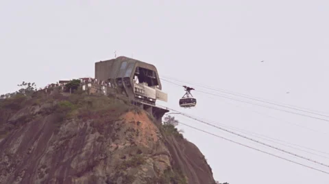 Cable Car Station on Sugar Loaf Mountain, Rio de Janeiro, Brazil Stock Footage 64863364