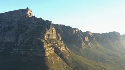 Cable car station on Table Mountain Stock Footage 31970535