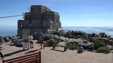 Cable Car Station at the top of Table Mountain Stock Footage 39302460