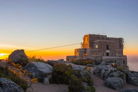 Cable car station at top of table mountain 3 Stock Photos