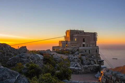 Cable car station at top of table mountain 2 Stock Photos