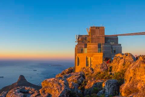 Cable car station at top of table mountain 5 Stock Photos