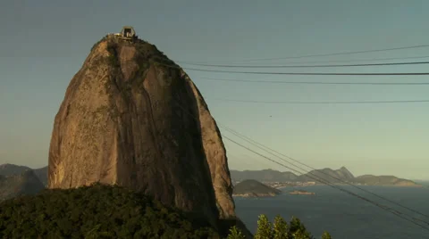 Cable car in Sugarloaf Stock Footage 27679237