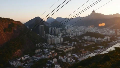 Cable Car to Sugarloaf Mountain in Rio de Janeiro, Brazil Stock Footage 81989867