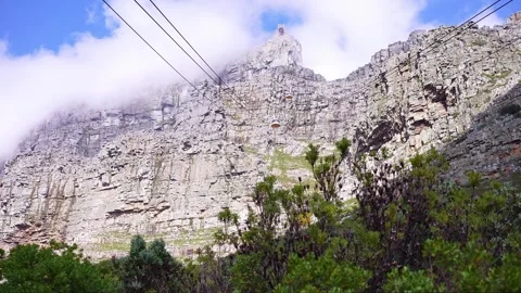 Cable car to Table Mountain in Cape Town South Africa. travel destination Africa Видео 317952825
