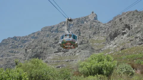 Cable Car Table Mountain Stock Footage 48380546